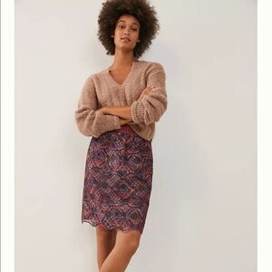 NWT/NWD  Anthropologie Anna Sui Katya Lace Skirt Size XS B-1130